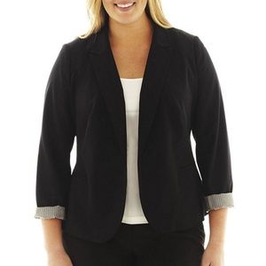 3XL Fully Lined Black Blazer